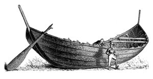船用十四对桨，于1892年在日德兰半岛尼丹发现 作者 不明