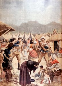 1901年，布尔战争中的特尔瓦瓦尔的英国集中营中的布尔妇女和儿童 作者 不明