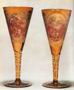 波希米亚眼镜，19世纪，1948年。 作者 不明