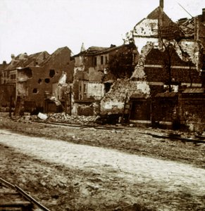 比利时法兰德斯，Nieuwpoort，被炸毁的建筑物，c1914-c1918 作者 不明