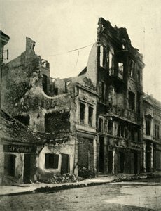 1915年10月，第一次世界大战，塞尔维亚，贝尔格莱德轰炸的建筑物，c1920年。 作者 不明