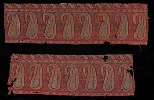 披肩的边框，1800年代。 作者 不明