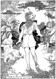 威廉·莎士比亚（William Shakespeares）仲夏夜之梦的场景底部，1898年 作者 不明