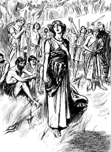 布迪卡·博阿迪恰（Boudicca Boadicea），一世纪英国爱妮妮女王，集结了军队，大约在1900年 作者 不明