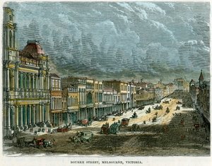 伯克街，墨尔本，维多利亚，澳大利亚，c1880 作者 不明