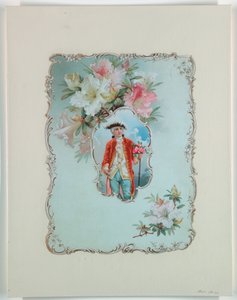 拿着玫瑰花束的男孩，1880-1910年 作者 不明