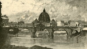 1890年，罗马圣安吉洛桥。 作者 不明