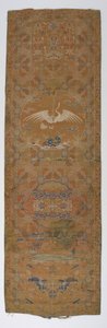 锦缎面板，清朝，18世纪。 作者 不明