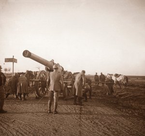 破碎的重型火炮，法国北部索姆镇，c1914-c1918 作者 不明