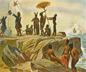 1683年1月1日在非洲海岸建立殖民地。 作者 不明
