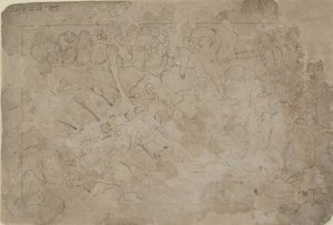 建造通往兰卡的桥梁，18世纪中期。 作者 不明