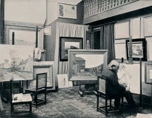 C. Cazin在他的工作室，c1897 作者 不明
