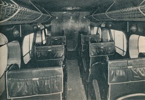 De Havilland DH86B双翼飞机的客舱，c1934 c1937 作者 不明
