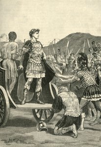 凯撒（Caesar）在校园马蒂乌斯（Martius）中应对不满军团，1890年。 作者 不明