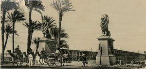 开罗-卡斯尔·埃尔·尼尔桥（Kasr-El-Nil Bridge），c1930-c1939。 作者 不明