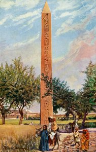 开罗：埃利奥波利斯方尖碑，约c1918年至c1939年。 作者 不明