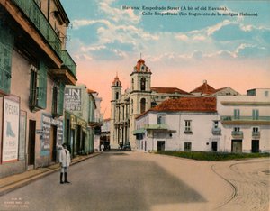 古巴老哈瓦那Empedrado街，约1920年 作者 不明