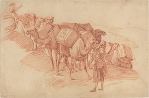 骆驼大篷车。 作者 不明