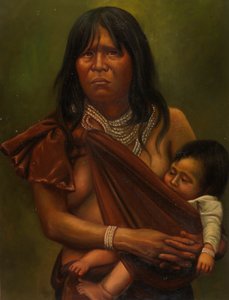印第安人营地，约1890-1892年。 作者 不明