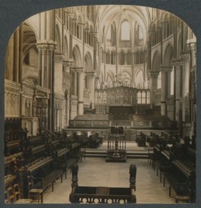 坎特伯雷大教堂-内部景观，坎特伯雷，英国，c1910。 作者 不明