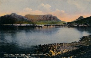 开普敦，魔鬼峰，桌山和桌湾的狮子头，摄于1900年 作者 不明