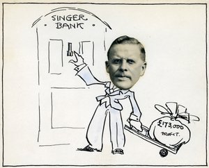 Singer＆Company Ltd董事总经理William E Bullock的漫画 作者 不明