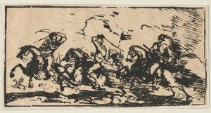 骑兵战斗c。 1803年。 作者 不明