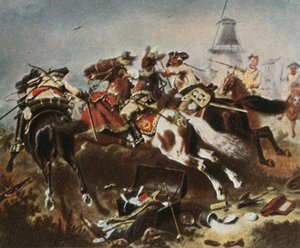 1757年11月5日在罗斯巴赫骑兵作战。 作者 不明