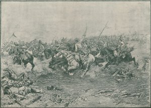 1896年在马伦哥战役中第十二轻骑兵的冲锋。 作者 不明