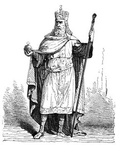 查理曼大帝，法兰克国王和神圣罗马帝国皇帝，8世纪末-9世纪初1882-1884年 作者 不明