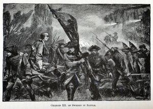 瑞典在战役中的查理十二世（Charles XII），1882年 作者 不明