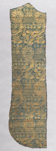 具有现实动物的Chasuble片段c。 1420。 作者 不明