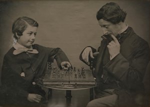 国际象棋选手，19世纪50年代。 作者 不明