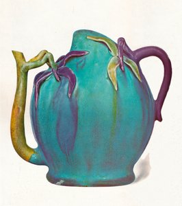 彩釉中国酒罐，c1680 作者 不明