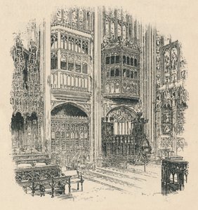 合唱摊位和皇家壁橱，圣乔治教堂，1895年 作者 不明