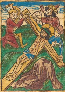 被钉在十字架上的基督，约1490年。 作者 不明