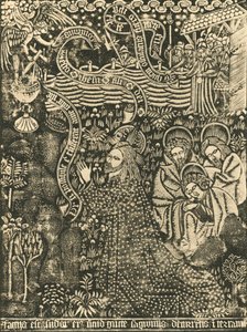基督在橄榄山上点缀版画，1915年。 作者 不明