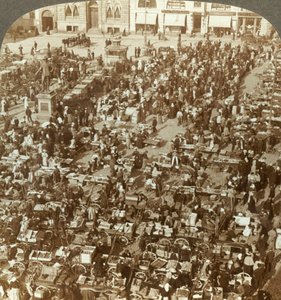 克里斯蒂安尼亚最大的市场，挪威，约建于1905年。 作者 不明