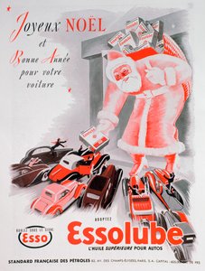1938年，圣诞节为Essolube机油做广告 作者 不明