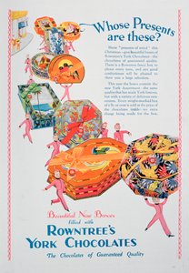 Rowntrees约克巧克力的圣诞节广告，1928年 作者 不明