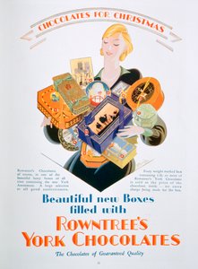 Rowntrees约克巧克力的圣诞节广告，1928年 作者 不明
