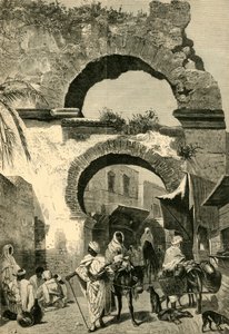 1881年在突尼斯的城门。 作者 不明