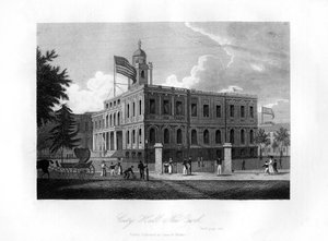 纽约市政厅，1855年 作者 不明