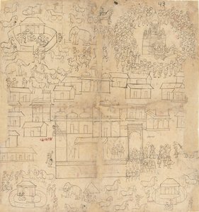 城市景观，18-19世纪。 作者 不明