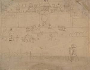 城市景观，19世纪。 作者 不明