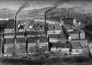 Clarks Anchor Thread Works，苏格兰佩斯利，约1880年 作者 不明