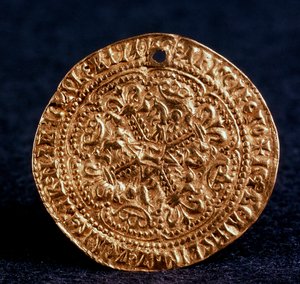 沙皇伊凡三世厌恶的硬币Korabelnik：开花十字架，1471-1490年 作者 不明
