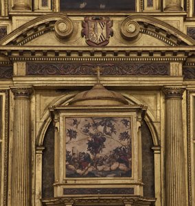Collegiate church. Interior. The high altar. Detail. Centre. Painting. Oil on agate. 1624. 作者 不明