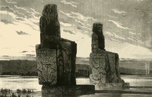 1890年，在底比斯的巨像。 作者 不明