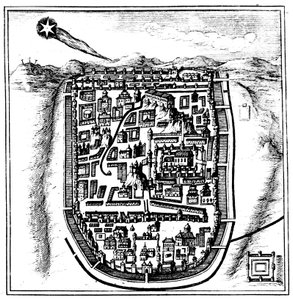 公元66年哈雷在耶路撒冷上空的彗星，1666年 作者 不明